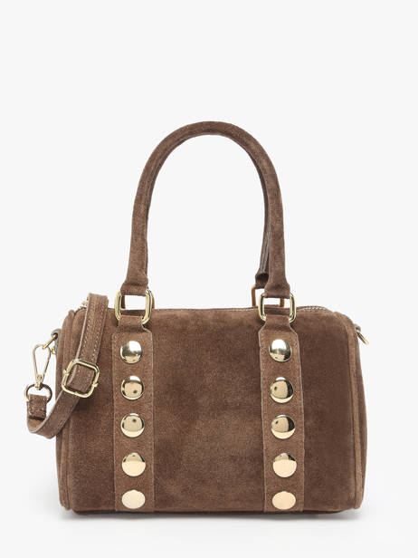 Handtassen Velvet Leder Milano Bruin velvet VE25066